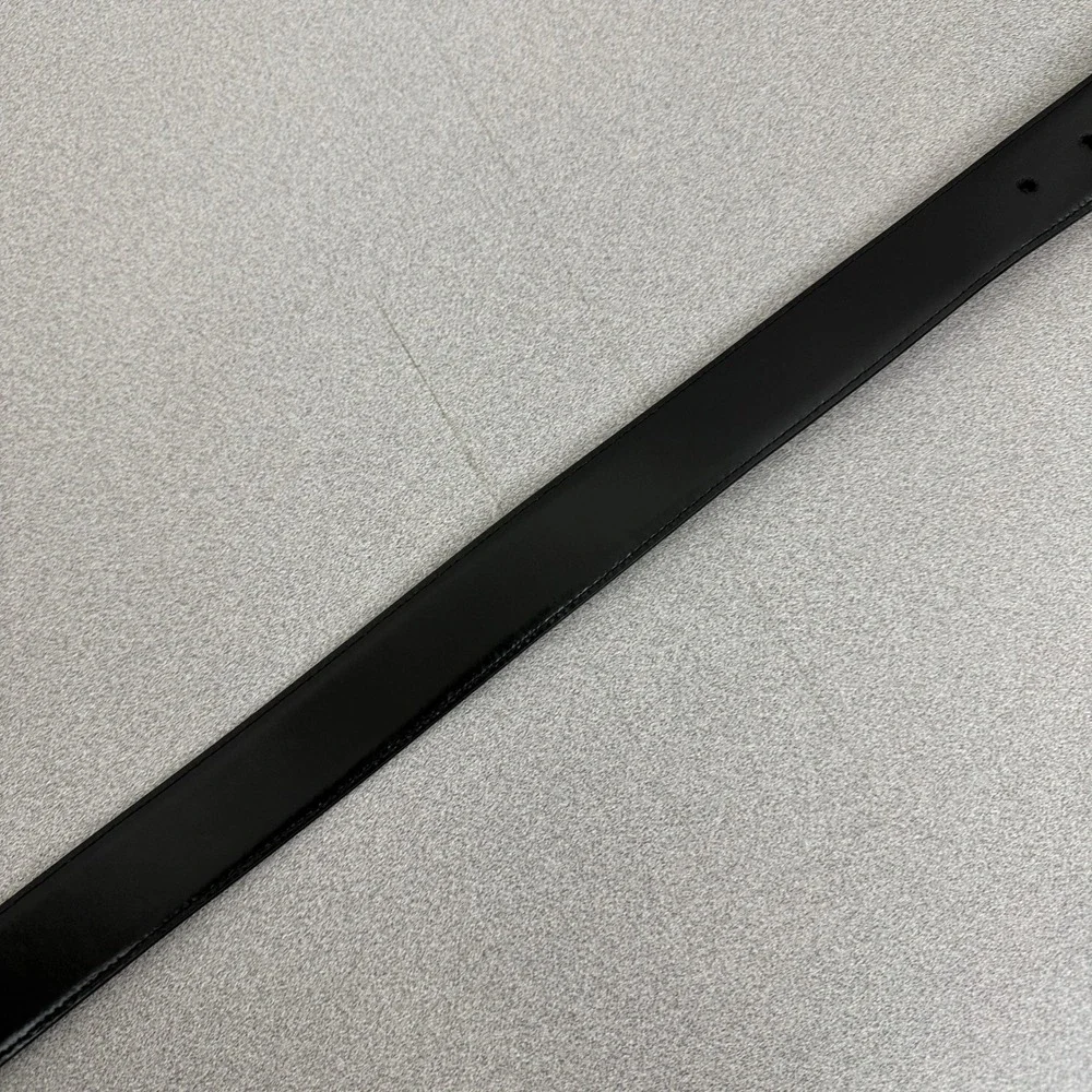 Cole Haan Belt Mens 38 Black Reversible Leather Swivel Buckle CHRM 31150
